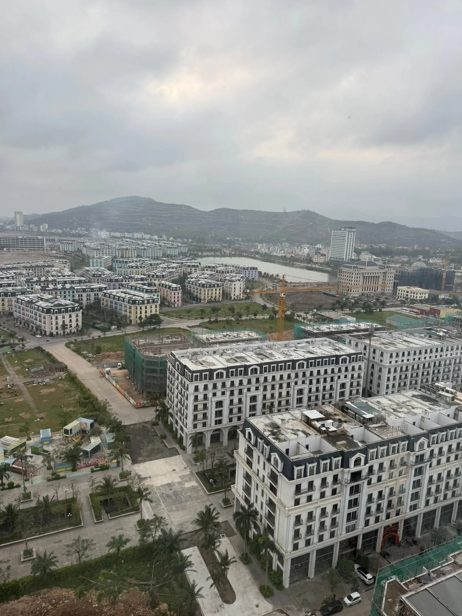 Vast amounts of empty developments everywhere near the port.