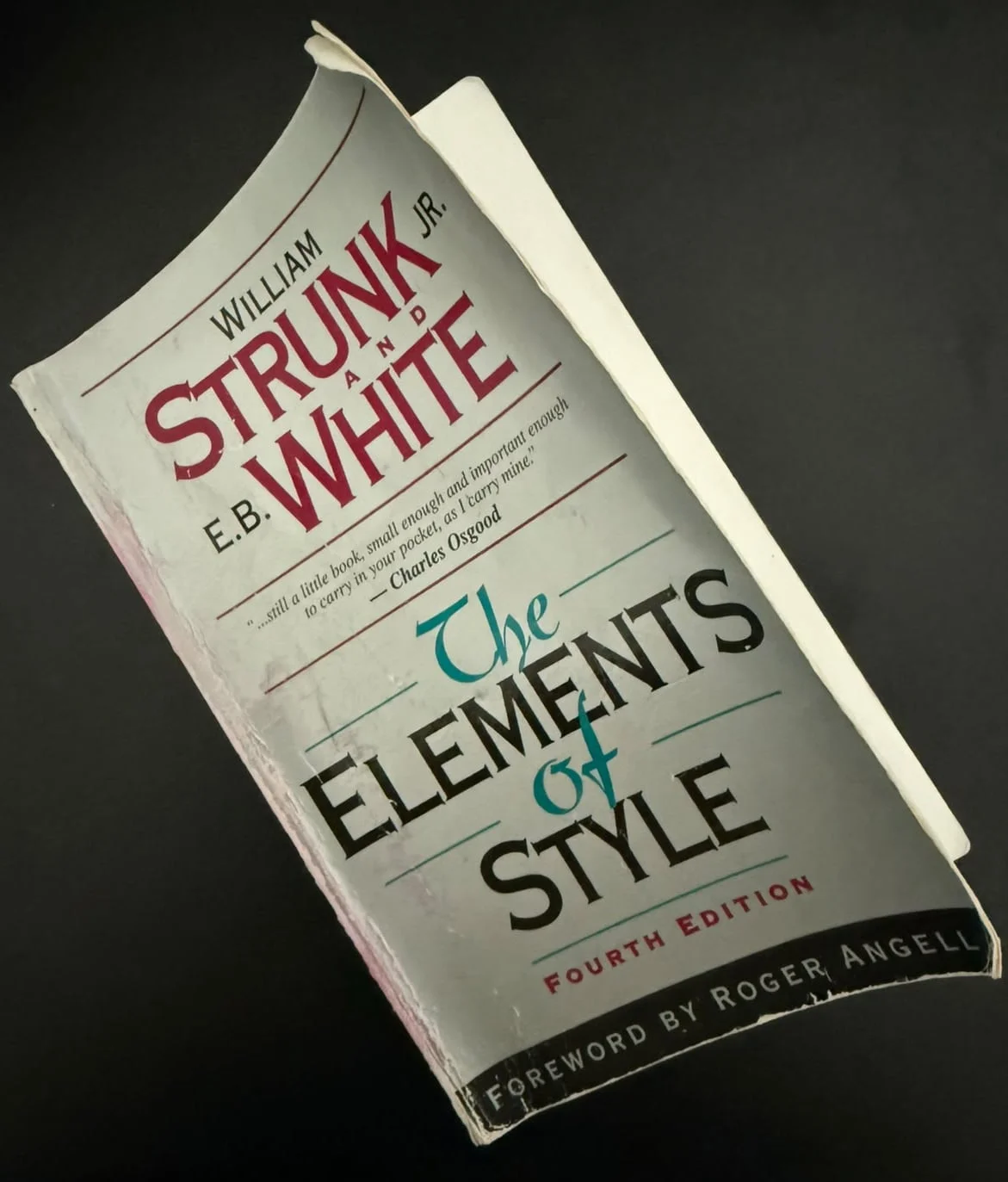 Worn copy of The Elements of Style, fourth edition